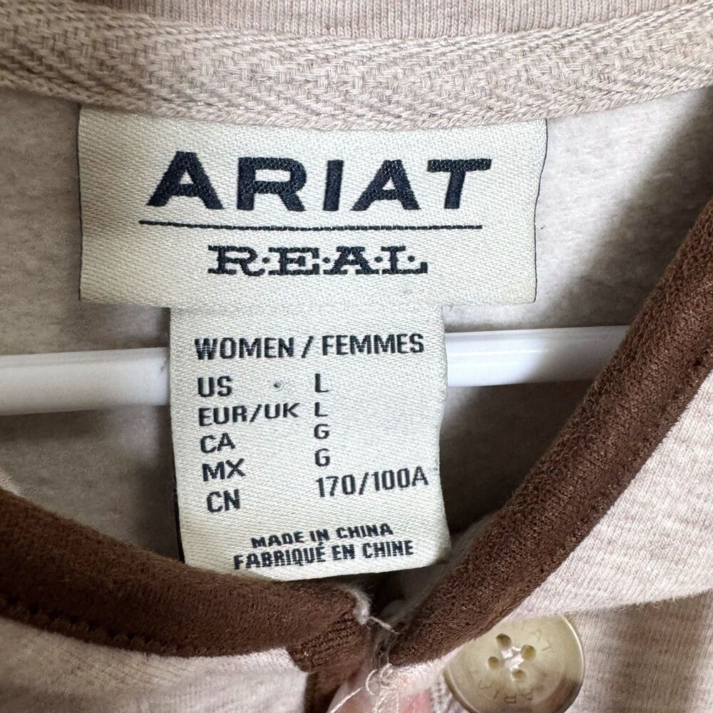 Ariat REAL Women’s Large Hoodie Equestrian Horse Sweatshirt Western Ranch Fleece - Picture 9 of 12